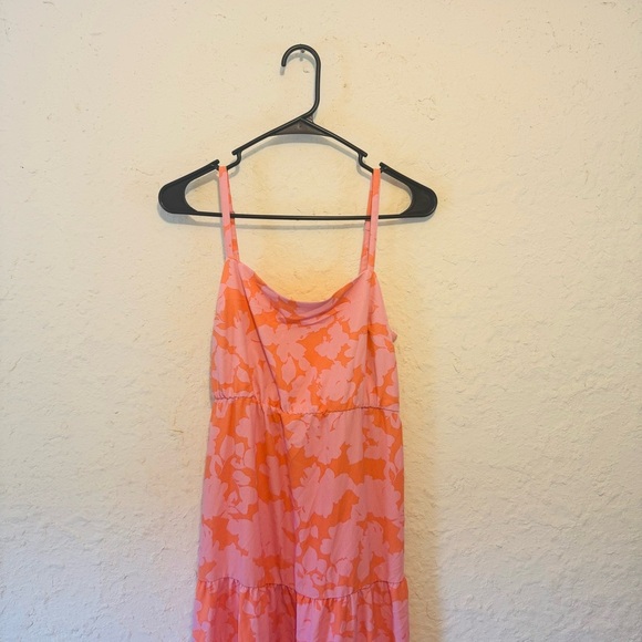 Social Standard by Sanctuary Pink Orange Floral Maxi Dress Medium - Picture 4 of 10